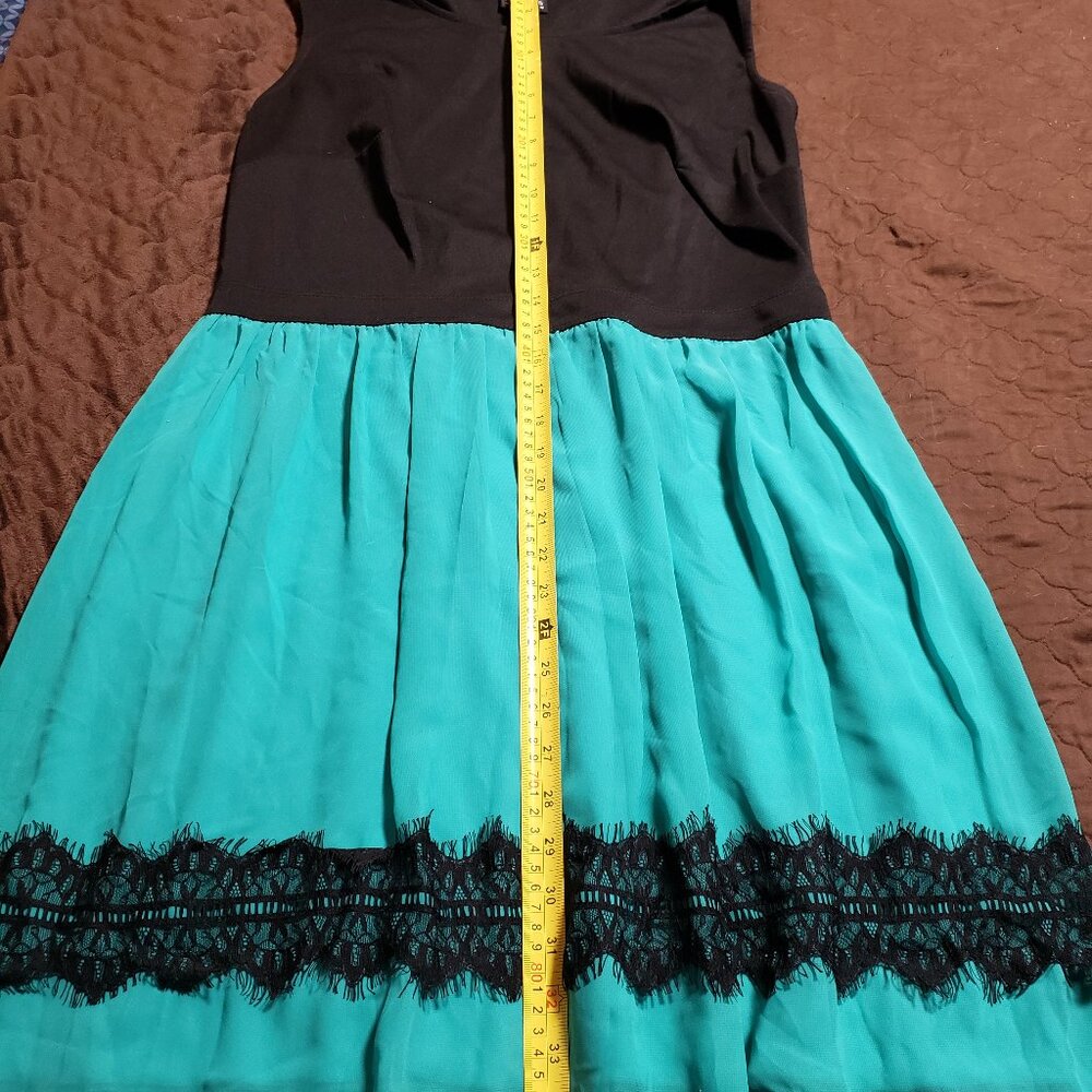 Black and Green Dress